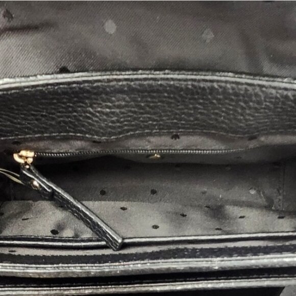 Kate Spade EUC New York  Pebbled Leather Pushlock Flap Bag - Picture 2 of 5